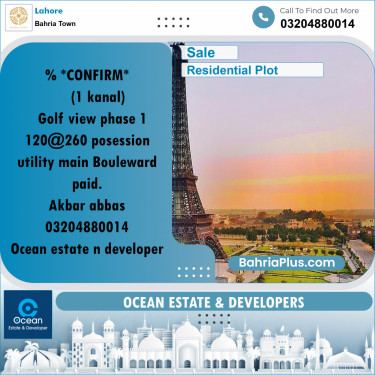 Residential Plot for Sale in Bahria Town, Lahore - (BP-221922)