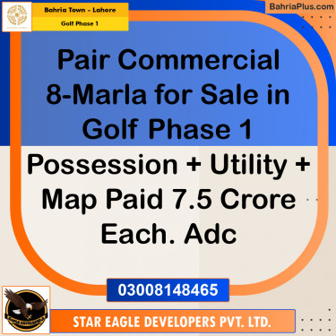 8 Marla Residential Plot for Sale in Golf Phase 1 -  Bahria Town, Lahore - (BP-221982)