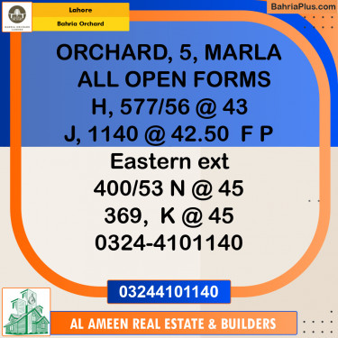 Residential Plot for Sale in Bahria Orchard, Lahore - (BP-222054)