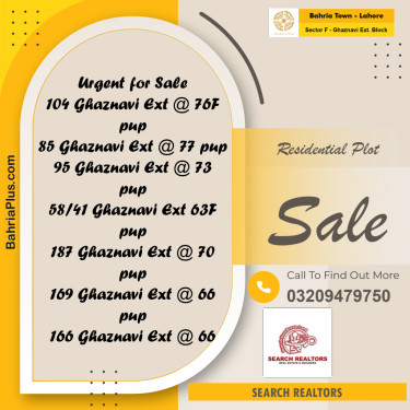 5 Marla Residential Plot for Sale in Sector F - Ghaznavi Ext. Block -  Bahria Town, Lahore - (BP-222111)