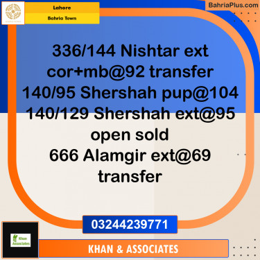 Residential Plot for Sale in Bahria Town, Lahore - (BP-222127)