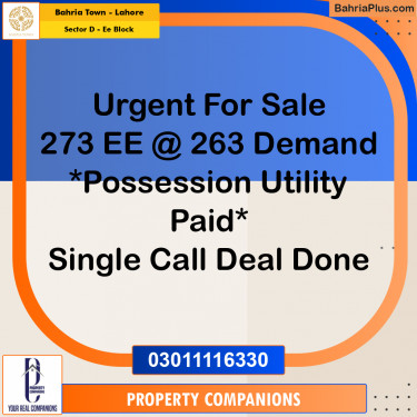 1 Kanal Residential Plot for Sale in Sector D - EE Block -  Bahria Town, Lahore - (BP-222185)