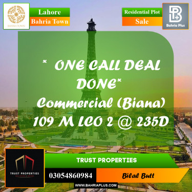 Residential Plot for Sale in Bahria Town, Lahore - (BP-222281)