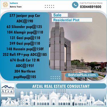 Residential Plot for Sale in Bahria Town, Lahore - (BP-222337)