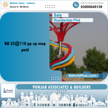 5 Marla Residential Plot for Sale in Sector D - BB Block -  Bahria Town, Lahore - (BP-222341)