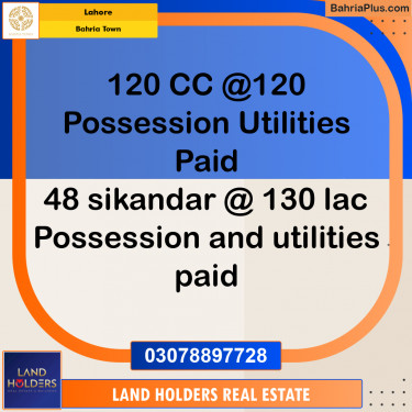 Residential Plot for Sale in Bahria Town, Lahore - (BP-222394)