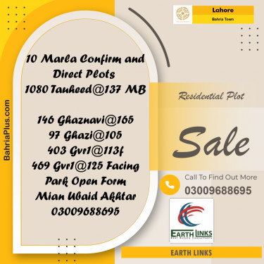 Residential Plot for Sale in Bahria Town, Lahore - (BP-222457)