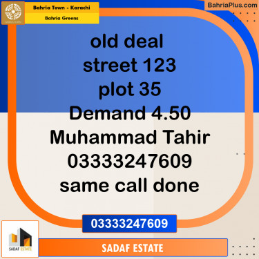 75 Sq. Yards Residential Plot for Sale in Bahria Greens -  Bahria Town, Karachi - (BP-222578)