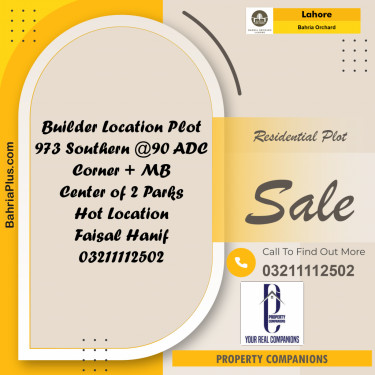 Residential Plot for Sale in Bahria Orchard, Lahore - (BP-222607)