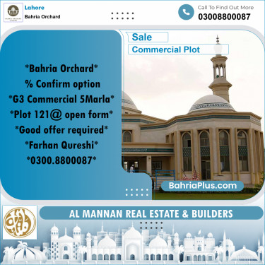 Commercial Plot for Sale in Bahria Orchard, Lahore - (BP-222641)
