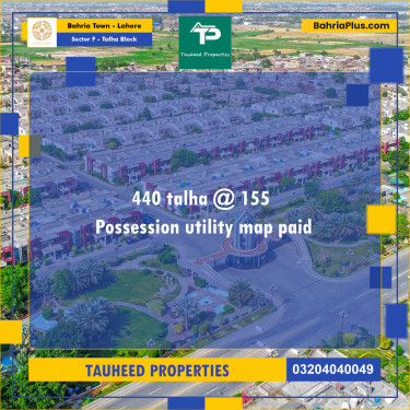 10 Marla Residential Plot for Sale in Sector F - Talha Block -  Bahria Town, Lahore - (BP-222759)