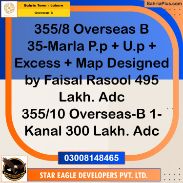 35 Marla Residential Plot for Sale in Overseas B -  Bahria Town, Lahore - (BP-222967)