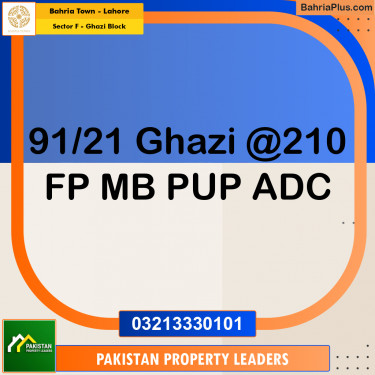 1 Kanal Residential Plot for Sale in Sector F - Ghazi Block -  Bahria Town, Lahore - (BP-222985)