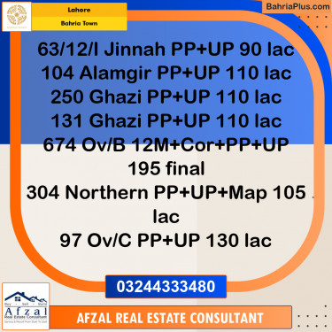 Residential Plot for Sale in Bahria Town, Lahore - (BP-223003)