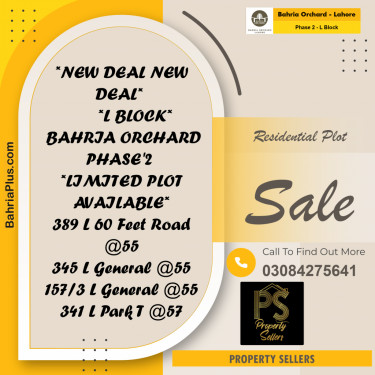 5 Marla Residential Plot for Sale in Phase 2 - L Block -  Bahria Orchard, Lahore - (BP-223121)