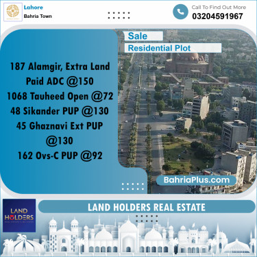 Residential Plot for Sale in Bahria Town, Lahore - (BP-223159)