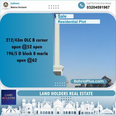 Residential Plot for Sale in Bahria Orchard, Lahore - (BP-223161)