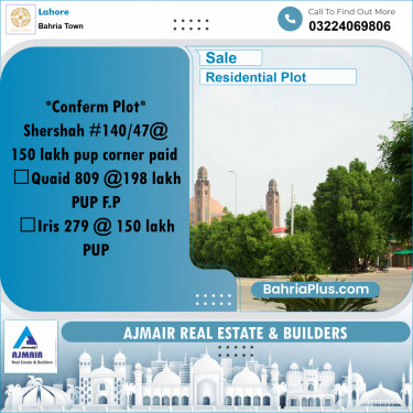 Residential Plot for Sale in Bahria Town, Lahore - (BP-223171)