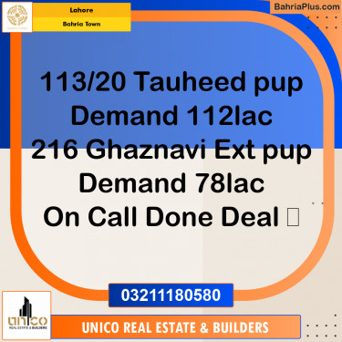 Residential Plot for Sale in Bahria Town, Lahore - (BP-223230)