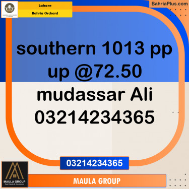 Residential Plot for Sale in Bahria Orchard, Lahore - (BP-223234)