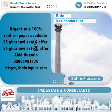 5 Marla Residential Plot for Sale in Sector F - Ghaznavi Ext. Block -  Bahria Town, Lahore - (BP-223263)