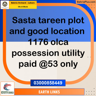 5 Marla Residential Plot for Sale in OLC-A Block -  Bahria Orchard, Lahore - (BP-223328)