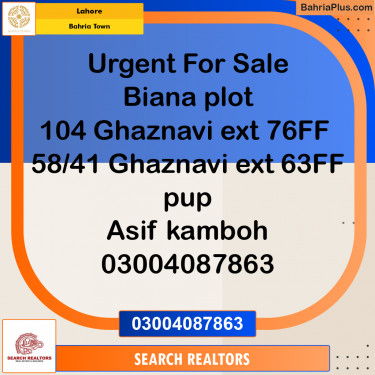 Residential Plot for Sale in Bahria Town, Lahore - (BP-223377)