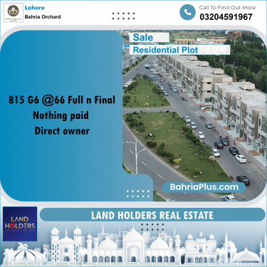 Residential Plot for Sale in Bahria Orchard, Lahore - (BP-223378)