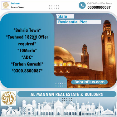 Residential Plot for Sale in Bahria Town, Lahore - (BP-223545)
