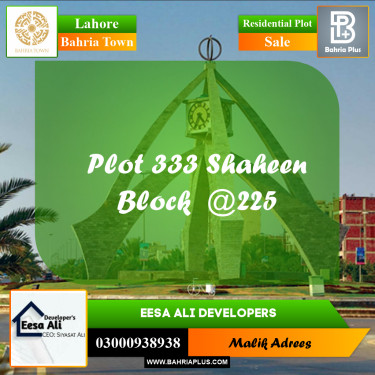 Residential Plot for Sale in Bahria Town, Lahore - (BP-223549)