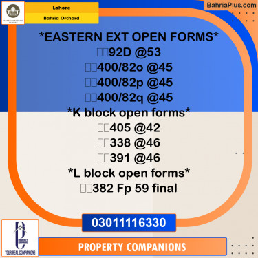 5 Marla Residential Plot for Sale in Bahria Orchard, Lahore - (BP-223578)