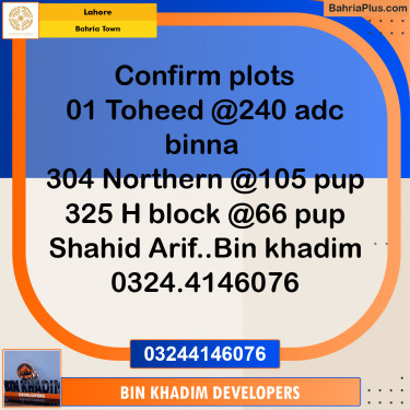 Residential Plot for Sale in Bahria Town, Lahore - (BP-223592)