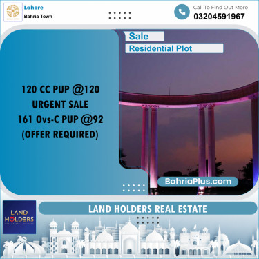 Residential Plot for Sale in Bahria Town, Lahore - (BP-223688)