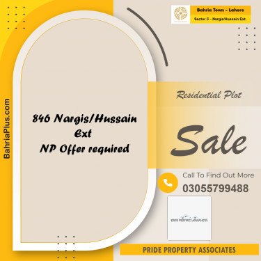 10 Marla Residential Plot for Sale in Sector C - Nargis/Hussain Ext. -  Bahria Town, Lahore - (BP-223719)