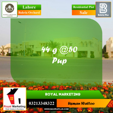 Residential Plot for Sale in Bahria Orchard, Lahore - (BP-223733)