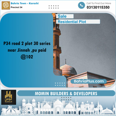 272 Sq. Yards Residential Plot for Sale in Precinct 34 -  Bahria Town, Karachi - (BP-223749)