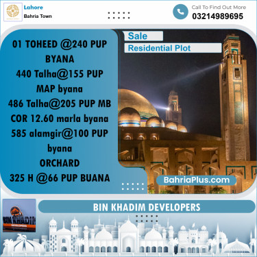 Residential Plot for Sale in Bahria Town, Lahore - (BP-223801)