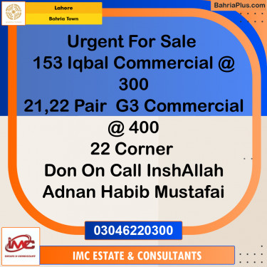 Residential Plot for Sale in Bahria Town, Lahore - (BP-223905)