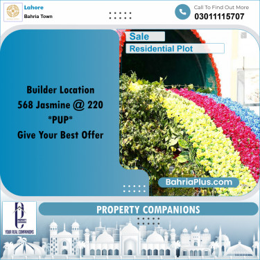 Residential Plot for Sale in Bahria Town, Lahore - (BP-223956)