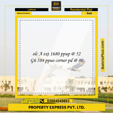 Residential Plot for Sale in Bahria Orchard, Lahore - (BP-223966)