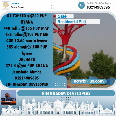 Residential Plot for Sale in Bahria Town, Lahore - (BP-224126)