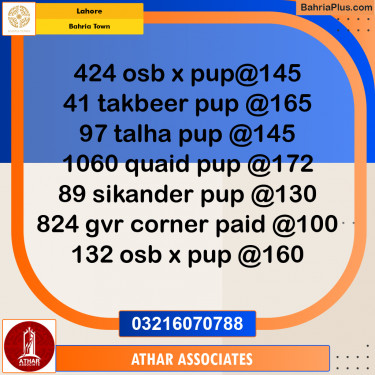 10 Marla Residential Plot for Sale in Bahria Town, Lahore - (BP-224178)