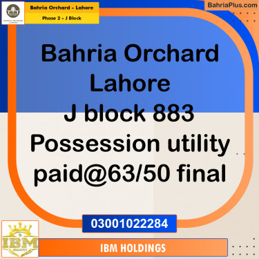 8 Marla Residential Plot for Sale in Phase 2 - J Block -  Bahria Orchard, Lahore - (BP-224230)
