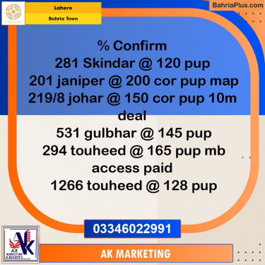 10 Marla Residential Plot for Sale in Bahria Town, Lahore - (BP-224233)