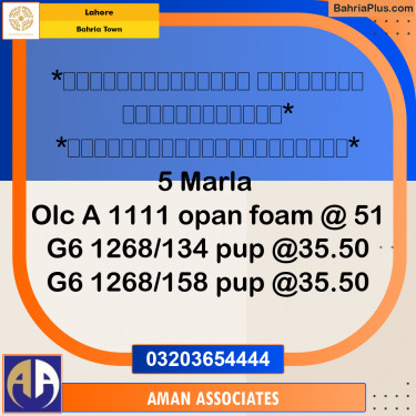 Residential Plot for Sale in Bahria Town, Lahore - (BP-224252)