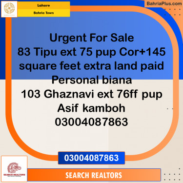 Residential Plot for Sale in Bahria Town, Lahore - (BP-224384)