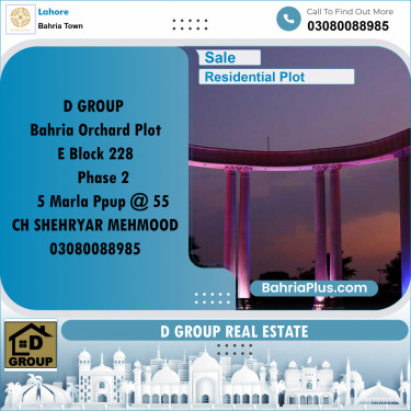 Residential Plot for Sale in Bahria Town, Lahore - (BP-224595)