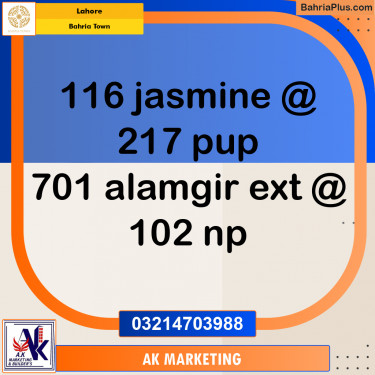 Residential Plot for Sale in Bahria Town, Lahore - (BP-224751)