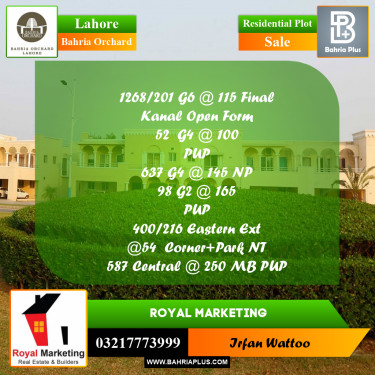 Residential Plot for Sale in Bahria Orchard, Lahore - (BP-224796)