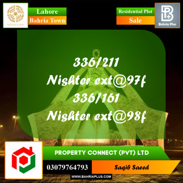 Residential Plot for Sale in Bahria Town, Lahore - (BP-224863)
